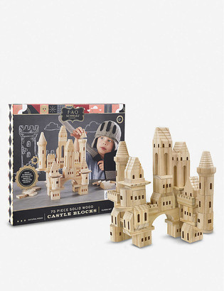 FAO Schwarz Wooden building blocks Castle 75-piece set
