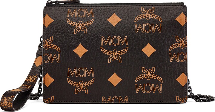 MCM, Bags, Mcm Silver Logo Crossbody Shoulder Bag Aren Visetos Nwt Retail  89