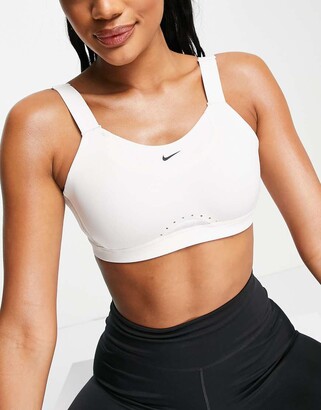 nike alpha bra white