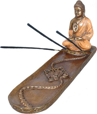 Stoneage Arts Global Buddha Blessing Figurine Incense Holder