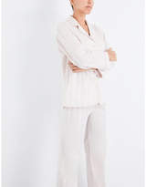 Thumbnail for your product : Bodas Striped cotton pyjama bottoms