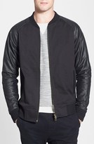 Thumbnail for your product : Zanerobe 'Hustler' Bomber Jacket with Leather Sleeves