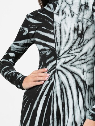 Proenza Schouler White Label Spiral Tie-Dye Jersey Dress
