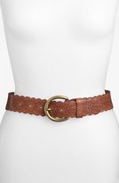 Thumbnail for your product : Fossil Scalloped Leather Belt