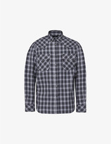 Thumbnail for your product : Diesel S-EAST-LONG-O checked cotton shirt