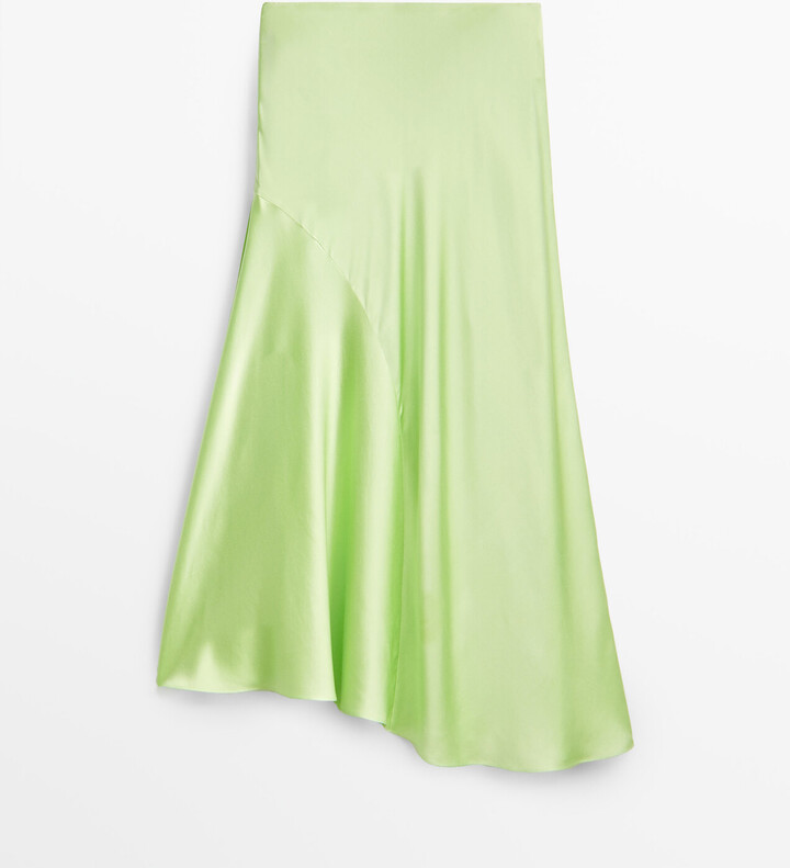 Massimo Dutti Flowing Silk Skirt Studio ShopStyle