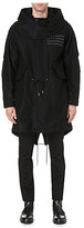 Thumbnail for your product : Givenchy Flag-detail hooded wool coat - for Men