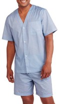 Thumbnail for your product : Fruit of the Loom Men's and Big Men's Short Sleeve, Knee-Length Pant Pajama Set