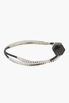Thumbnail for your product : Lanvin Black & Silver Double Bolt Bracelet