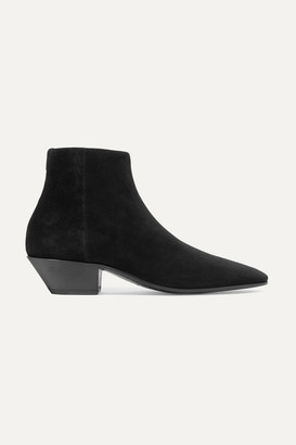 Saint Laurent Jonas Suede Ankle Boots - Black