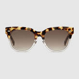 Thumbnail for your product : Gucci Havana acetate square-frame sunglasses