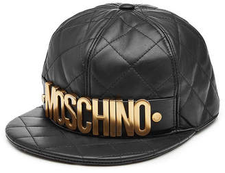 Moschino Quilted Leather Baseball Cap