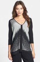 Thumbnail for your product : Komarov Print Front Mixed Media Tunic