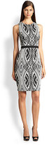 Thumbnail for your product : Badgley Mischka Geometric-Print Cocktail Dress