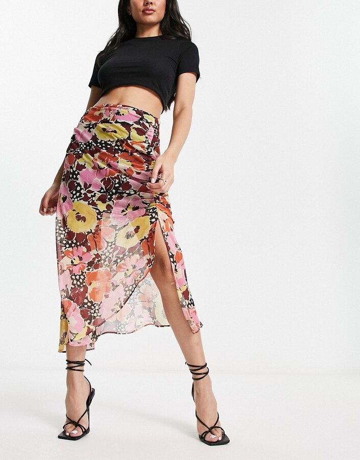 Asos Design Midi Skirt Miss Selfridge Miss Selfridge Ruffle Mixed