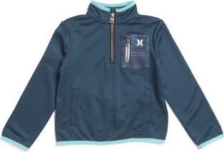 TJMAXX Toddler Boys Quarter Zip Patch Pocket Top, Polyester