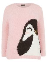 Thumbnail for your product : New Look Inspire Pink Fluffy Penguin Jumper