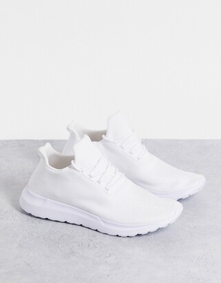 New Look knitted trainers in white - ShopStyle