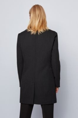 HUGO BOSS Wool-blend coat with detachable zip-through inner