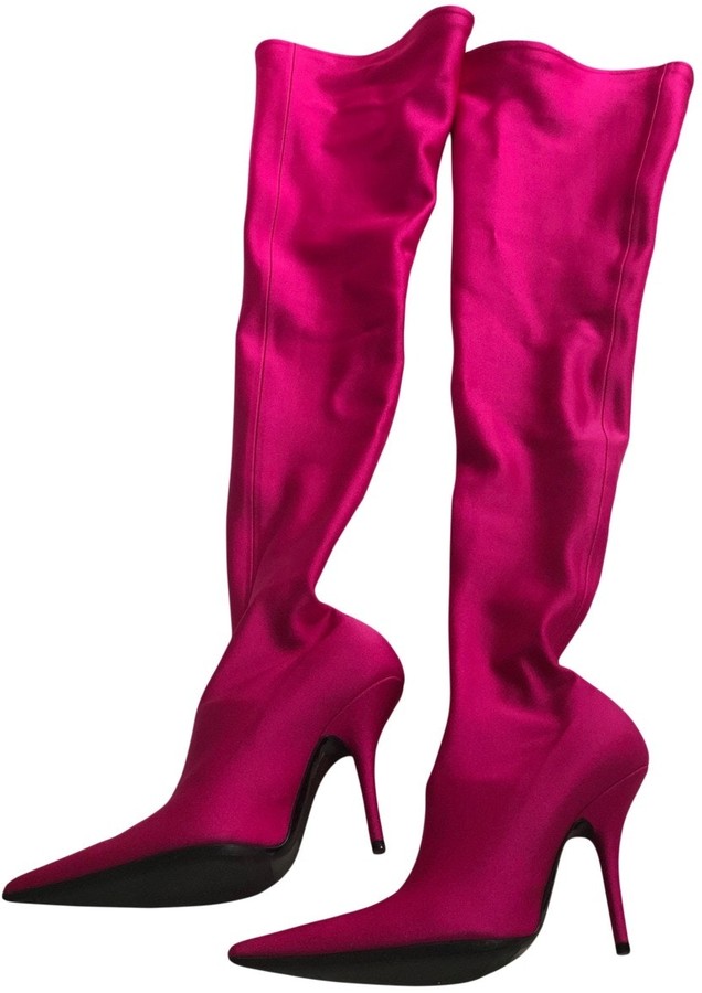 pink balenciaga boots