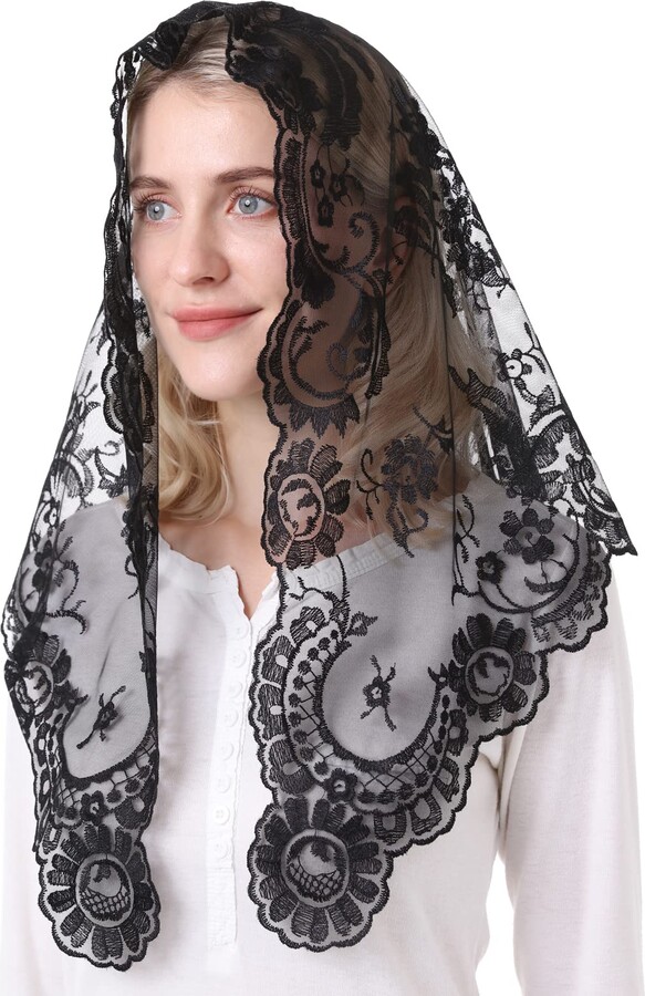 Spanish Mantilla Embroidery Lace Veils Catholic Church Mantillas Chapel