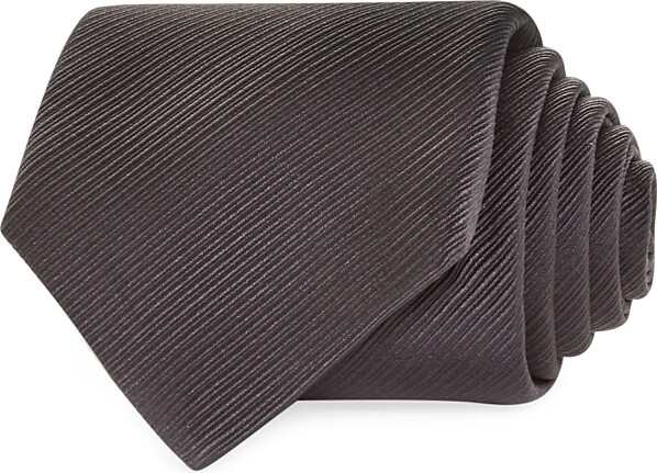 David Donahue Corded Weave Silk Tie