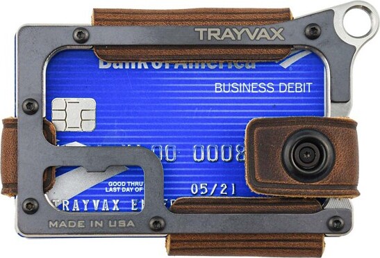 Trayvax Wallets Contour Cash Strap Wallet Raw/Mississippi Mud