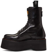 Thumbnail for your product : R 13 Black Three Stack Platform Lace-Up Boots