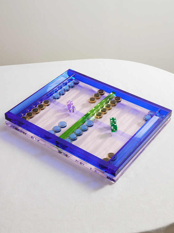 Reflections Copenhagen - Crystal Backgammon Set - Blue