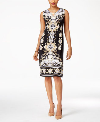 JM Collection Petite Printed Sheath Dress, Created for Macy's