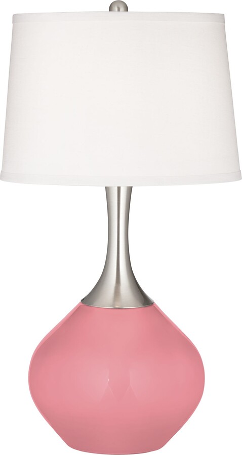 Color Plus Spencer 31" High Modern Glass Haute Pink Table Lamp