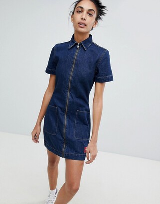 Calvin Klein Jeans Zip Through Denim Dress - ShopStyle
