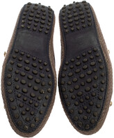 Thumbnail for your product : Tod's Blue Denim Fabric Crystal Embellished Espadrille Loafers Size 38.5