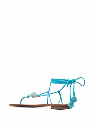 Aquazzura Jackie rhinestone-embellished sandals