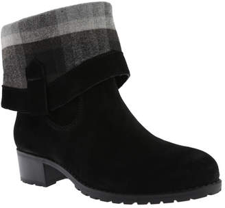 Charles by Charles David Women's June Boot - Black Wax Suede/Plaid Boots