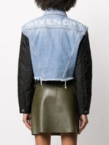 Thumbnail for your product : Givenchy Quilted Sleeve Denim Jacket