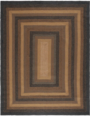 Latitude Run Braided Flat Weave Jute Striped Rug
