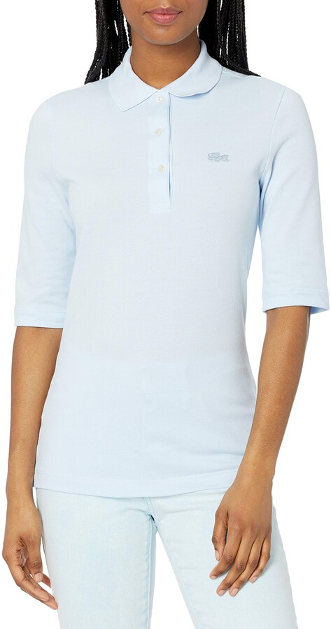 Lacoste Women's 3/4 Sleeve Pique Polo Shirt - ShopStyle