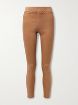 Thumbnail for your product : L'Agence Rochelle Coated High-rise Skinny Jeans - Tan