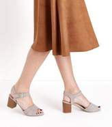 Thumbnail for your product : New Look Grey Comfort Flex Suedette Block Heels