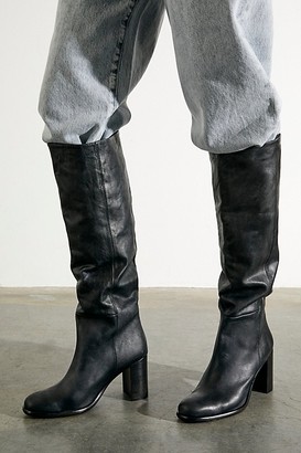 womens distressed tall boots