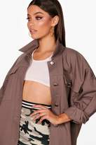 Thumbnail for your product : boohoo Oversized Cotton Twill Jacket