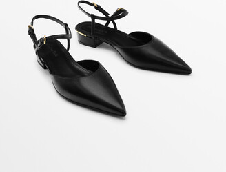 Massimo Dutti Leather High-Heel Mules - ShopStyle
