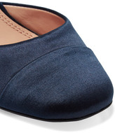 Thumbnail for your product : Tory Burch Rousseau Suede And Satin Pumps - Navy