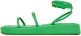 Thumbnail for your product : Sportmax Green Wedge Flat Sandals