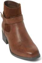 Thumbnail for your product : Evans Extra Wide Fit Brown Material Mix Square Toe Boots