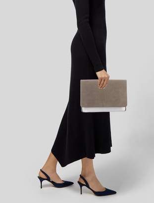 Joseph Perforated Leather Clutch