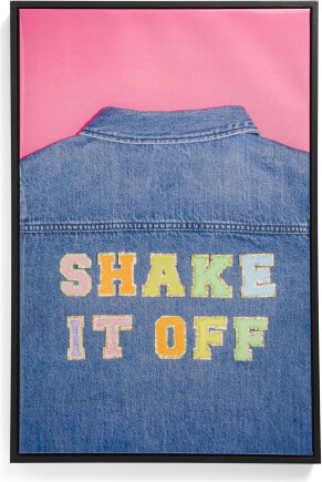 20x30 Shake It Off Framed High Gloss Canvas Print Wall Art