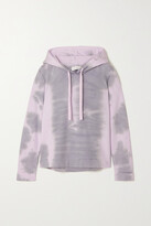 Thumbnail for your product : Ninety Percent + Net Sustain Tie-dyed Organic Cotton-jersey Hoodie - Lilac - x small