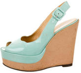 Thumbnail for your product : Hermes Patent Leather Slingback Wedges